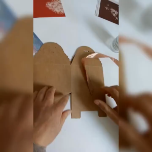 5pcs | Kraft Paper Box Gift with ribbon for giveaways party and gifts