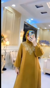 Ayra Dress Ceruty Babydoll Bordir Gamis Wanita Terbaru 2024 Kekinian Gamis Kondangan Murah BISA COD