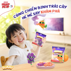 Kẹo Dẻo Trái Cây Gummy 80G (Combo 10 và 20 túi) - Nhập Khẩu Từ Pháp Của Pháp - ANDROS FRUIT ME UP GUMMY