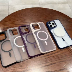 I TECH Anti-Fingerprint Anti-Dust Frosted Matte Magnetic Wireless Charging Phone Case for iPhone 15 14 13 12 Pro Max