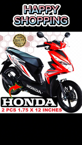 HONDA 2 PCS HIGH QUALITY CUTOUT STICKER FOR MOTORCYCLE/ HELMET/ CAR