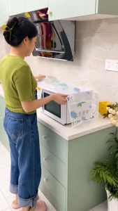 Trùm Lò Vi Sóng Có Ngăn Đựng Đồ Living C Chống Thấm Chống Bụi Decor Nhà Xinh Xắn