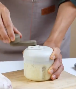 250ml manual grinder garlic vegetable chili meat food chopper stainless steel blade kitchen tool