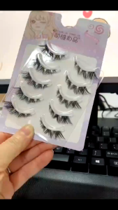 5 Pairs Fox Eyes Eyelashes Faiccia 3D Soft Eyelashes Transparent Terrier False Lashes Natural