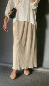 Rok Plisket Wavy / Wavy Pleats Skirt / Rok Span Plisket Premium / Rok Plisket Nacy Lidi Kecil / Rok Plisket Wavy Kriwil Terbaru