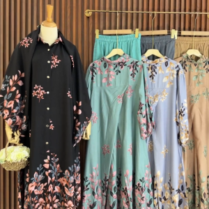 K-FASHION Tunik Set Terbaru Lebaran Sudah Termasuk Hijab Kekinian Safira