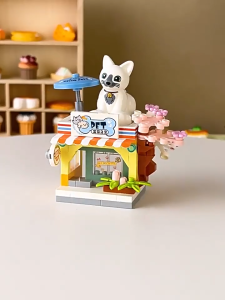 LOZ IDEAS Micro Block Cute Shop Fruit Food Dessert Cafe Ice Cream Pet Store Building Blok Pembinaan