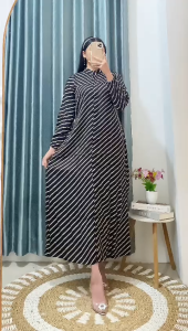 LONGDRES MOTIF VISCOSE BAHAN ADEM