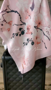 Soutfits Hijab Jumbo Syari Motif Naura Series 03 Scarf - Hijab Segi Empat Bahan Voal Twist Premium