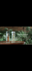 Xiaomi Mijia Double Layered Glass Bottle 400ml Portable Tea Cup High Borosilicate Glass (Singapore Seller)