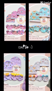 Topi Kupluk Bayi Set & Perlengkapan Tidur Bayi: Sarung Tangan & Sarung Kaki