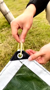 Heyman Tarps Kanvas Khemah 13 x 19 Large Multi-Purpose Waterproof Heavy Duty Poly Tarp with Grommets for Home Boats Cars Camping Protective Cover 遮阳挡雨防水篷布