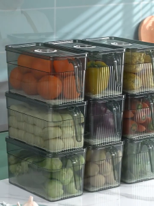 MI-C579 Kotak Kontainer Akrilik Transparan Rak Makanan Kulkas / Organizer Penyimpanan Buah Sayur