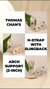 THOMAS CHAN H-Strap Slingback Low Wedge Sandals