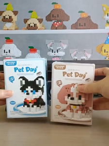 Dog Cat Animal Set Building Blocks Toys Mini Bricks Toys Gift for Adults and Kids Collection