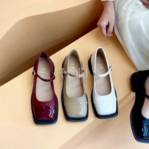 LOEI Zenith Sepatu Hak Chunky Korean Style Sepatu Kerja Pantofel Wanita kekinian 0249