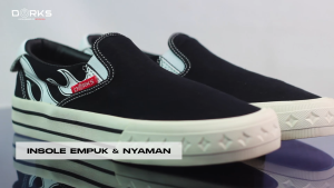 Dorks Slip On White Blow - Sepatu Sneakers Casual Pria Wanita Sepatu Sekolah Dorks