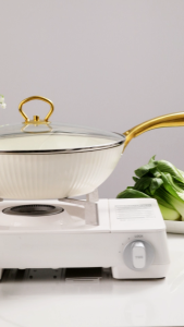 Ecowin Shell Series Wok Ceramic Non-stick Wok Frying Pan PFOA Free Safe for All Stovetops