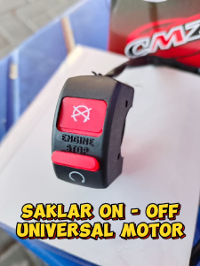 SAKLAR TOMBOL ON - OFF LAMPU / ENGINE STOP HOLDER MULTIFUNGSI UNIVERSAL MOTOR CMZ