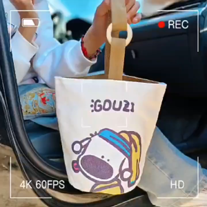 canvas bag office worker tote bag bucket cute bag上班族便携手提袋帆布水桶包可爱水桶型手拎便当包宝妈外出手提包