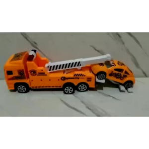Mainan Set Truk Derek angkut Mobil Murah Jalan tanpa Baterai Anak Laki Edukasi - Mobil Mobilan Truck Hauler Excavator Derek Craine Konstruksi Non Batre Dorong Tarik Miniatur Diecast Construction Vehicle Anak Cowok Edukatif