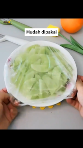 100pcs Disposable Fresh Keeping Cover Flexible Plastic Wrap Cover  Elastic Wrap Dishes Food Cover