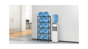 5 Gallon Water Bottle Holder for 10 Bottles 5 Tiers Double Row Water Jug Holder Detachable Heavy Duty Water Jug Stand for Office Kitchen Garages Restaurant and Gym