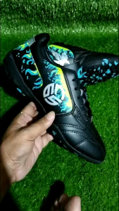 Lamgles Sepatu Futsal Eagle Fire Black Free Tas Kaos Kaki Decker