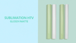 HTVRONT Clear HTV Vinyl for Sublimation 12" x 10FT Upgraded Matte Sublimation Vinyl Wash Durable Clear Dye Sub HTV for Light-Colored Cotton Fabric