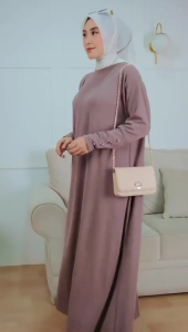Gamis Knit Abaya Inara Oversize LD sampai 130 BB 100 kg kaftan Oversize bahan tebal melar