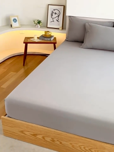 Solid Fitted Bedsheet single super single queen king sizes washable cotton bed sheets mattress cover dustproof cover Pillowcases slipcovers