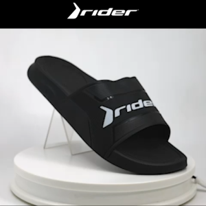 Rider Smash Slide Ad Black Black White Mens Slides