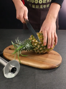 Spiral Steel Fruit Pineapple Slicer Peeler Cutter Kitchen Tool
