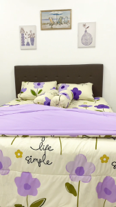 Bed Cover Set Sprei Daisy Mix Lavender - Ukuran Lengkap 90x200 - 200x200 - Fankay Bedcover