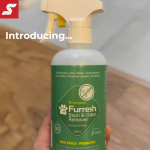 FURRESH Stain & Odor Remover 500ml | SPECO+ Probiotic Technology + Marking Prevention + Eco-Friendly Pet Cleaner for Cats & Dogs