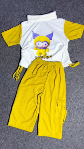 setelan anak perempuan kuromi dengan celana cargo usia 1 tahun sampai 10 tahun