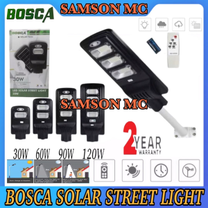 BOSCA 2 Years Warranty Outdoor Solar Sensor Integrated Solar Street Light LED S02 30W-120W Remote Control Light Control