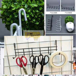 Hook Kapstok Wall Grid: Aksesoris Gantungan Cantolan Kawat Ram Dinding