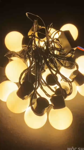 Dây Đèn Led Tròn Bóng To Cherry Ball Cắm Điện Trang Trí Ngoài Trời Camping Cắm Trại Dã Ngoại Sân Vườn