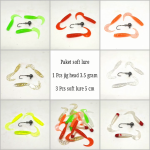 Paket Soft Lure & Jig Head 3.5 Gram: Aksesoris Pancing Untuk Pemula