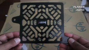 Cover Radiator Racing Honda PCX VARIO 160 FULL CNC ARM Warna Silver Hitam