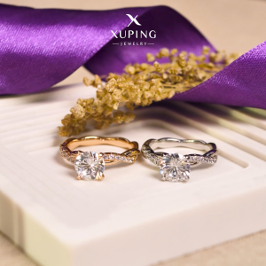 Xuping Cincin Fashion Wanita Motif Silang Mata Bulat