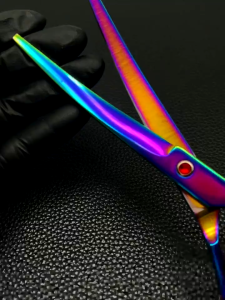【In-demand】 Pet Pantry 8.5 inch Pet Hair Grooming Scissors Dog Curved Scissors Right/Left Hand Animal Hari Scissors