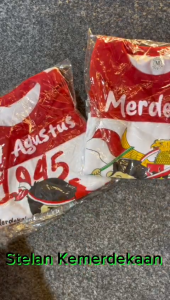 Setelan Merah Putih Anak 17 Agustusan 2024 Bahan Kaos Usia 03 Bulan Sampai 5 Tahun