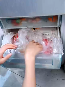 Kotak Kulkas Plastik Makanan/Tempat Penyimpanan Daging/Kotak Pengawet Pembagi Buah Slice