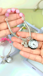 Jam Tangan Gelang Wanita Perhiasan Mutiara Model Terbaru Fashion Style Cantik Elegan Indah