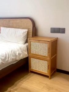 chalet ตู้ข้างเตียง พร้อมชั้นวางลิ้นชัก โต๊ะข้างเตียง เฟอร์นิเจอร์ห้องนอน ตู้เก็บของข้างเตียง ชั้นวางของสไตล์นอร์ดิก ตู้ข้างเตียง ชั้นวางของหัวเตียงแบบมินิมอล