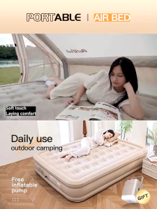 Kiumo Inflatable Air Bed with Electric Pump Portable Air mattress double/king For Camping Tent