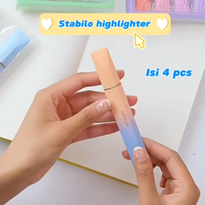 ALAT TULIS STABILO HIGHLIGHTER WARNA PASTEL 1 SET ISI 4 / 1 SET STABILO HIGHLIGHTER WARNA PASTEL