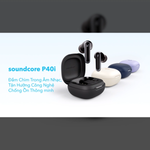 Tai nghe không dây soundcore P40i | Chống ồn chủ động ANC | Pin siêu khủng | Đàm thoại vượt trội | AI Translation